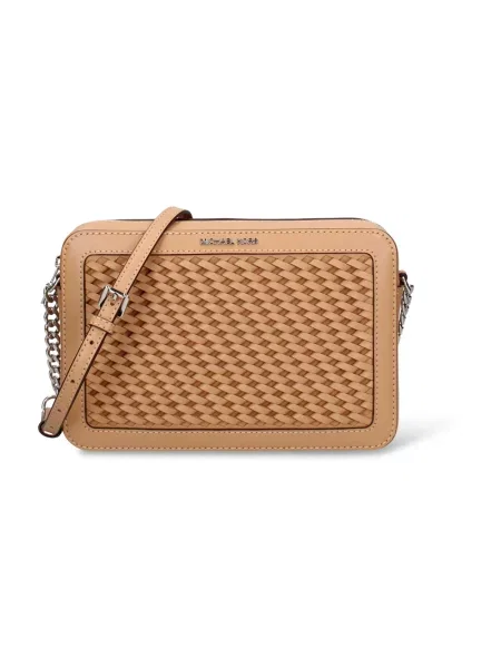 Torebka crossbody Michael Kors pleciona brązowa