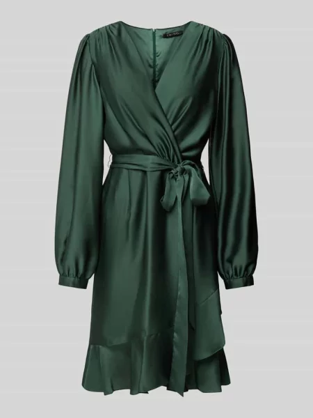 Sukienka koktajlowa z wiązanym Swing