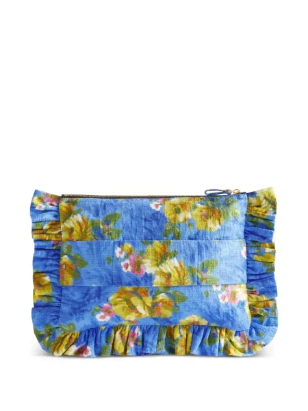 Květinové psaníčko La Doublej s potiskem modré