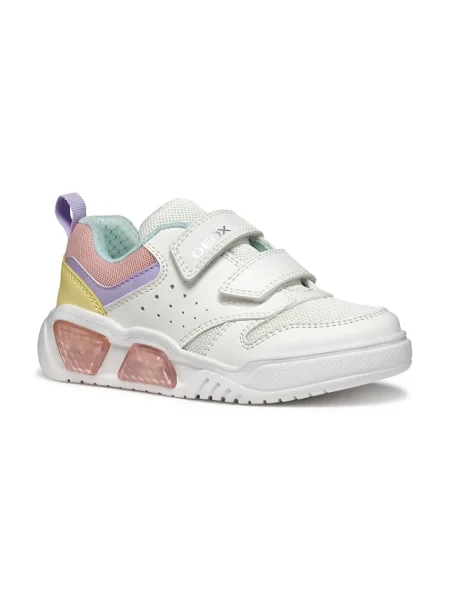 Geox Sneakersy J Illuminus D biela