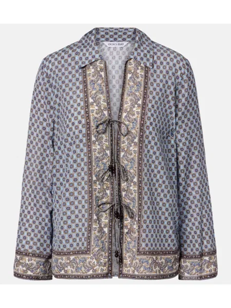 EVA bluză Veronica Beard cu imagine albastru