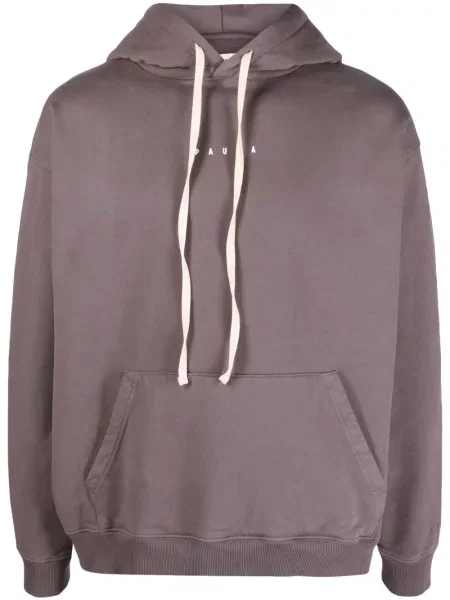 Hanorac cu glugă Paura cu broderie violet