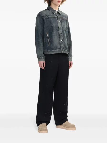 Pantaloni Undercover de lână albastru