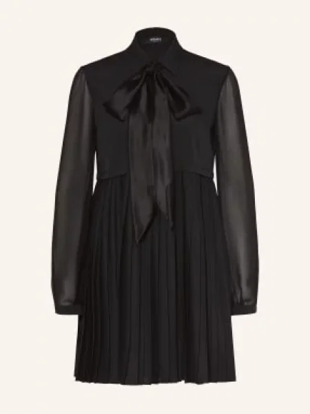 Versace Sukienka Koktajlowa Z Odpinanym Kołnierzykiem schwarz czarna