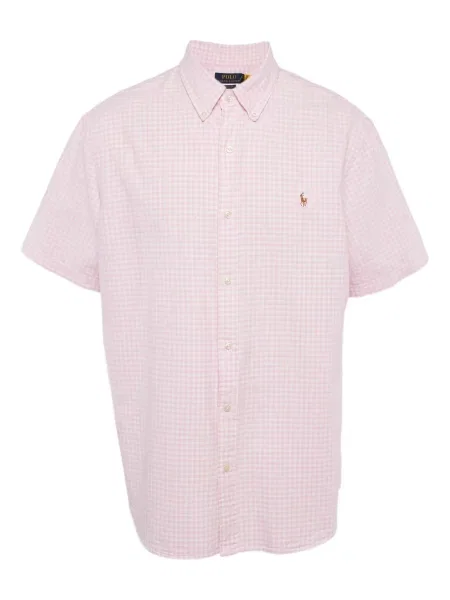 Карирана риза Polo Ralph Lauren с принт до коляното жълто