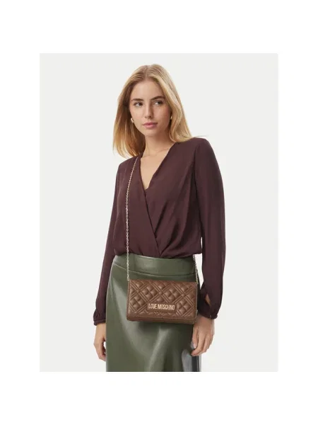 LOVE MOSCHINO Torebka Brązowy zielona