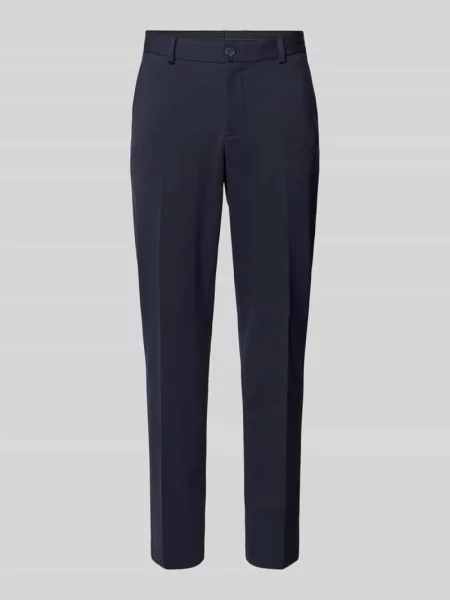 Spodnie do garnituru o kroju slim fit z z tyłu model ‘DELON’ Selected Homme granatowe