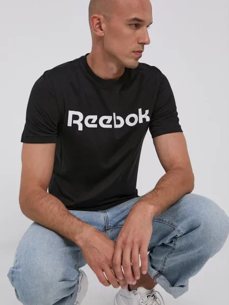 Тениска Reebok Street черно с принт