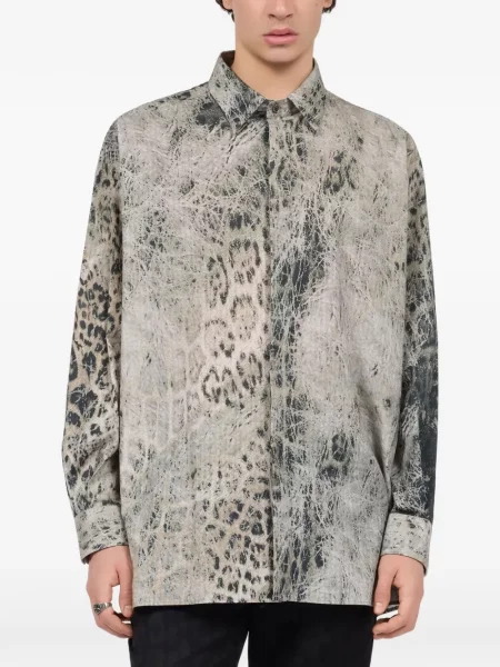 Cămașă Roberto Cavalli cu imagine cu model leopard