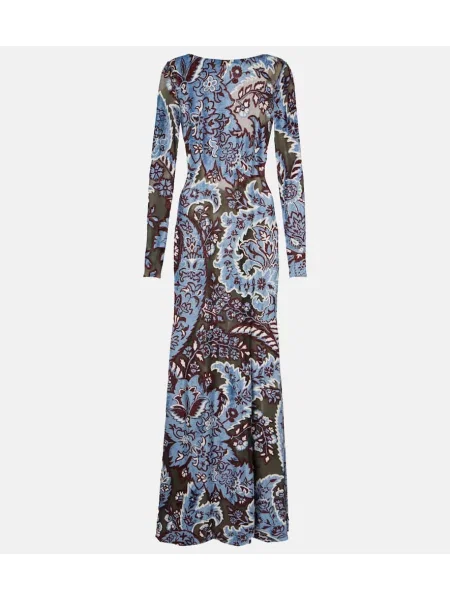 Rochie maxi Etro din jerseu cu model paisley de costum