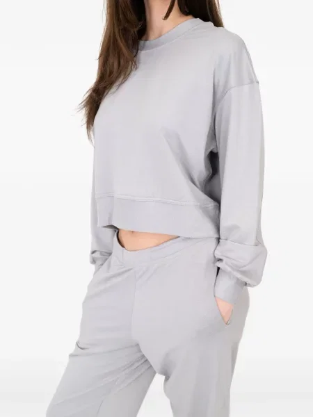 Hanorac crewneck On/off Essentials cu decolteu rotund gri