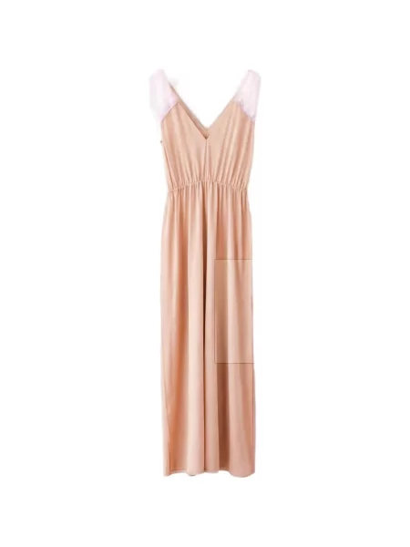 Rochie maxi Kristina Ti din dantelă portocaliu