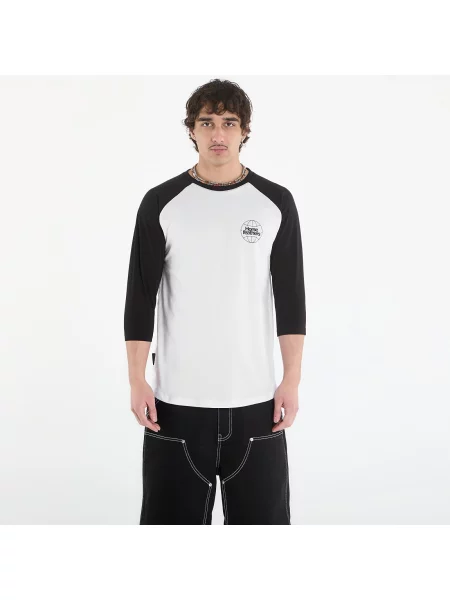 T-shirt Horsefeathers Global Raglan T-Shirt White/ Black L λευκό