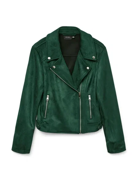 Vero Moda Geacă din imitație de piele Jose verde