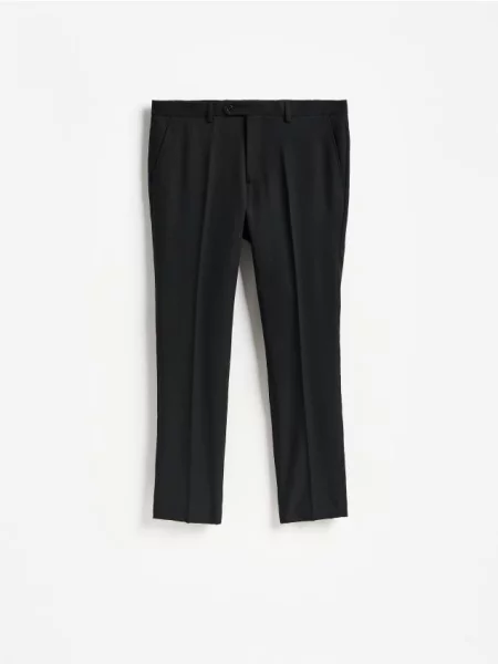 Reserved Spodnie garniturowe slim fit czarny