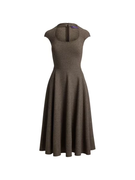 Scurt rochie midi Ralph Lauren Collection maro