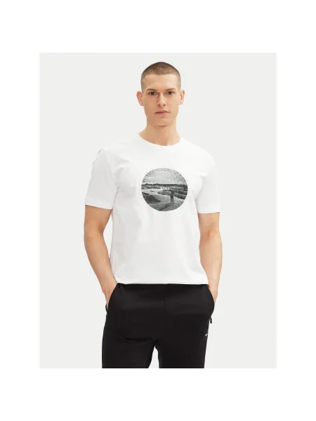 BOSS Póló Graphic Heritage Regular Fit fehér