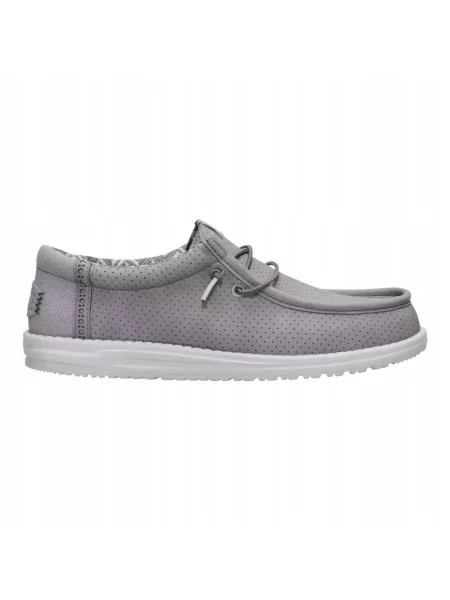 HeyDude Mokasyny Wally Perforated szare
