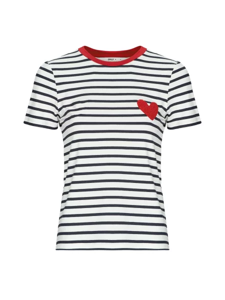 Majica Only s uzorkom srca bijela
