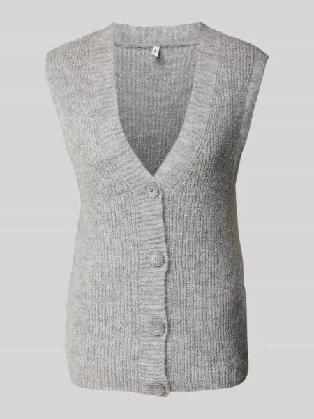 Kamizelka dzianinowa o kroju regular fit z listwą guzikową model ‘LAUREN’ Only