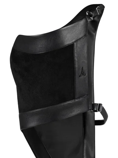 Top Manière De Voir din piele de căprioară asimetric negru