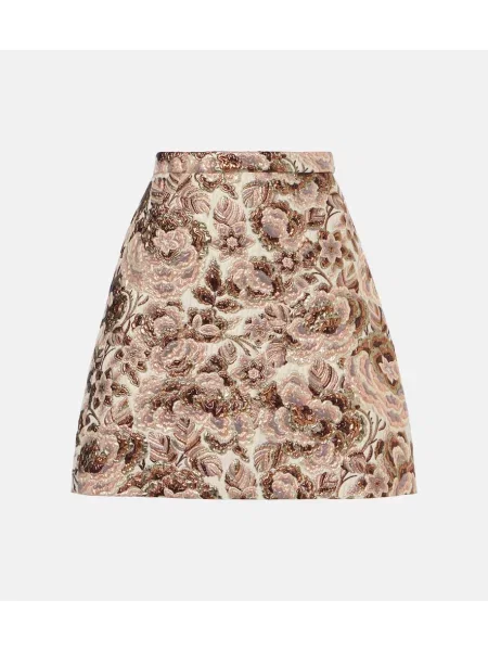 Fustă Valentino cu model floral roz