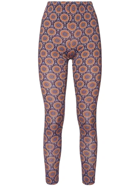 Leggings La Doublej cu imagine cu imprimeu geometric violet