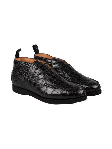 Buty do kostki Kiton skórzane czarne