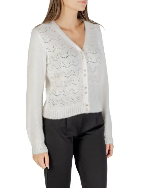 Kardigan Morgan z dekoltem w serek biały