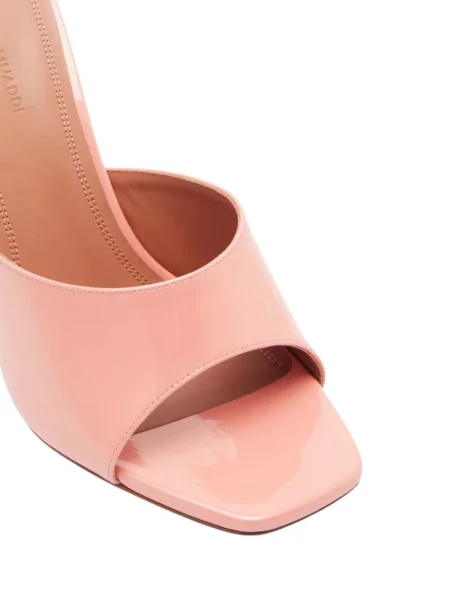 Papuci tip mules Amina Muaddi din piele roz