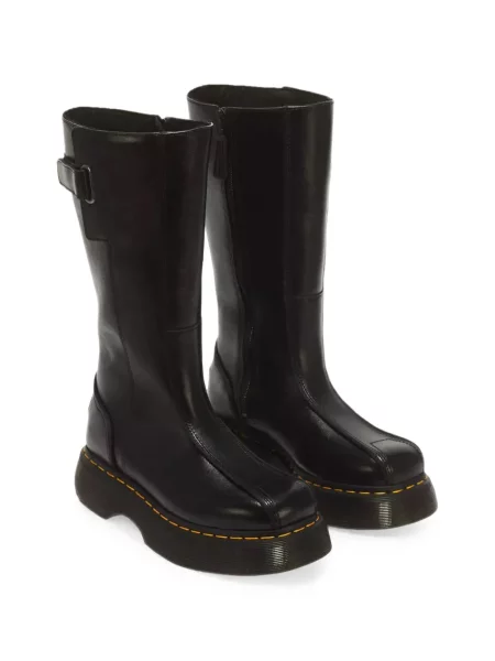 Кожени ботуши Dr. Martens с катарама черно