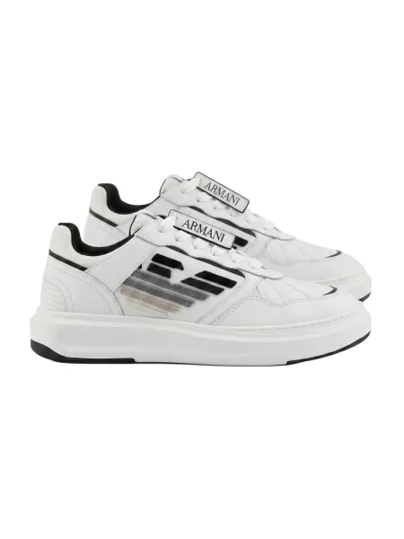 Sneakersy Emporio Armani na platformie białe