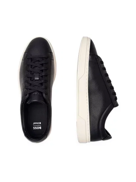 Sneakersy Boss skórzane czarne