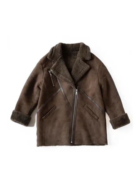 Kurtka skórzana Just Things We Like brązowa