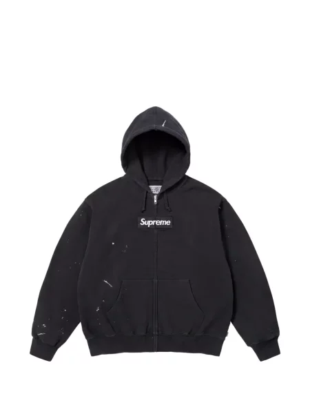 Hanorac cu glugă Supreme cu autograf negru