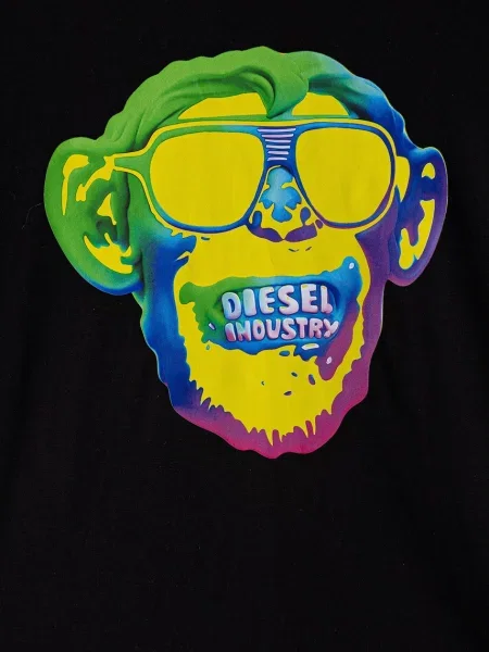 Diesel gyerek póló TMONKEY OVER T-SHIRT fekete