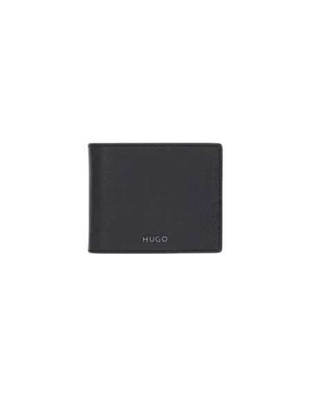 HUGO portfel skórzany HUKE_Trifold czarny