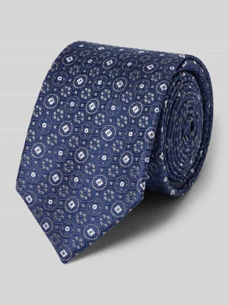 Krawat z czystego jedwabiu Prince Bowtie granatowy