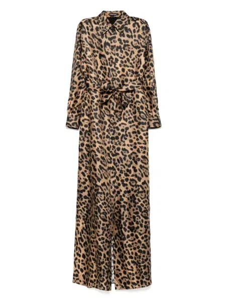 Rochie Tom Ford cu imagine cu model leopard de costum maro