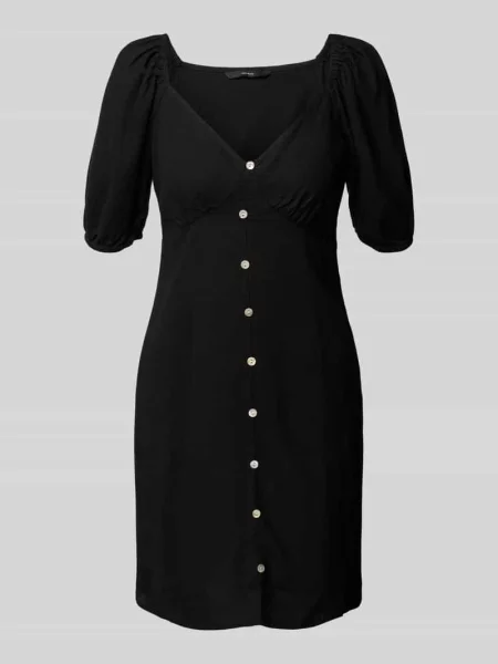 Sukienka mini z mieszanki i lnu model ‘MYMILO’ Vero Moda czarna