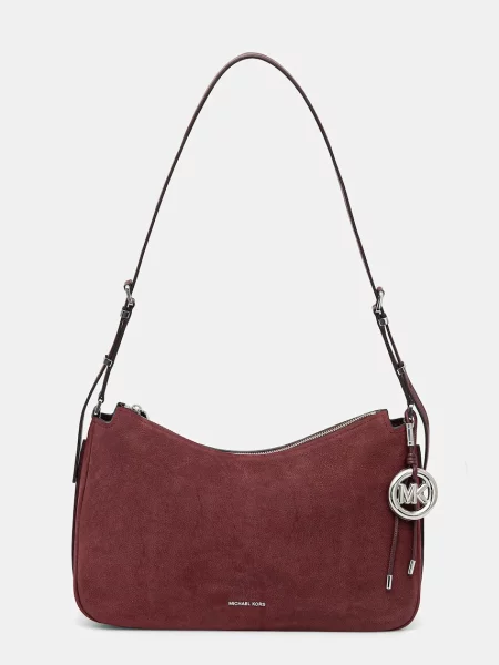 MICHAEL Michael Kors geantă din nubuck bordo