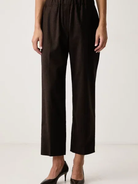 Weekend Max Mara pantaloni pentru femei din lână WKDHATELEY maro