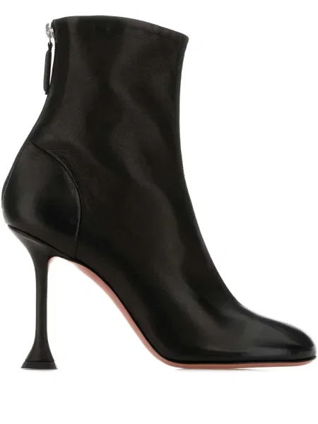 Botine Amina Muaddi din piele negru