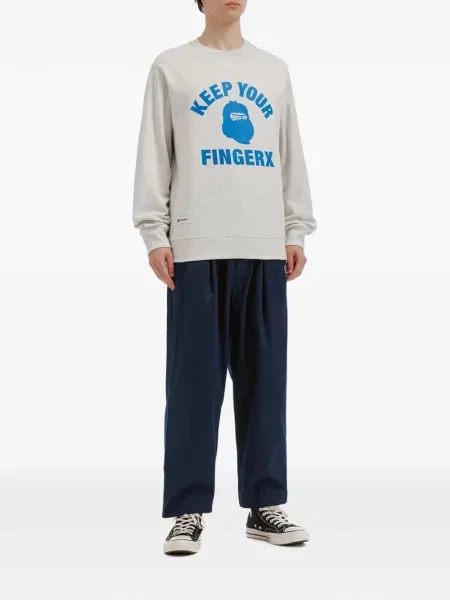 Pantaloni Fingercroxx cu autograf albastru
