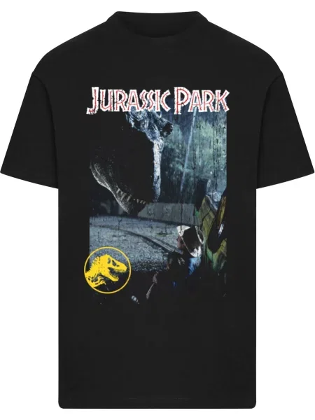 Merchcode Tričko Jurassic Park T-Rex mix barev černá