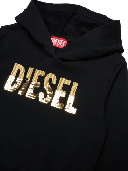 Bluza z kapturem dziecięca Diesel czarna