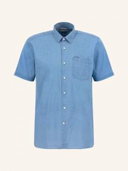 Barbour Koszula Z Krótkim Rękawem Regular Fit blau niebieska