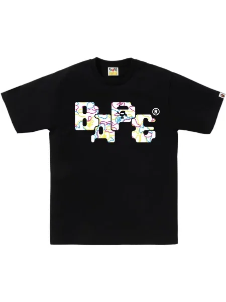 Tricou A Bathing Ape® cu imagine negru