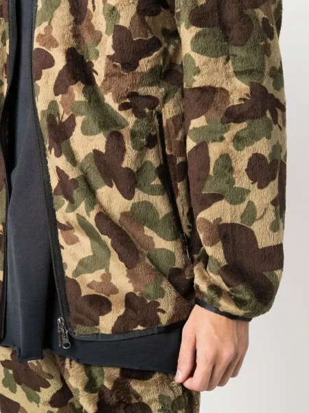 Geacă bomber Needles cu model camuflaj verde