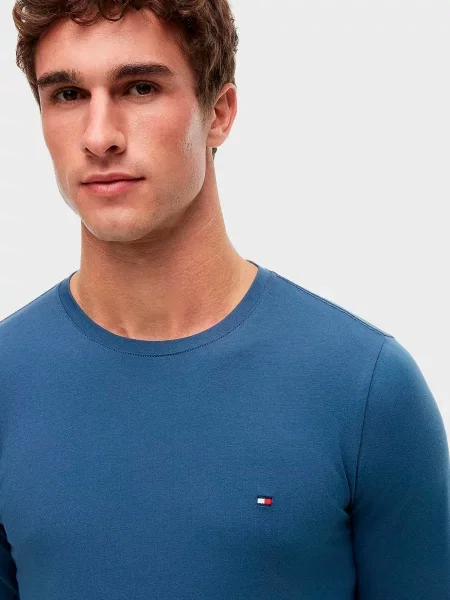 Стрейчевий лонгслів Tommy Hilfiger синій